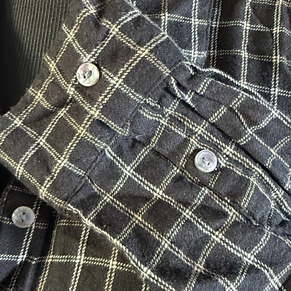 Time and Tru Black Plaid Flannel Shirt Dress Sz XL NWT - Picture 5 of 8